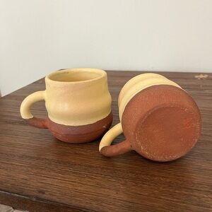 Handcrafted Two-Tone Ceramic Mugs
